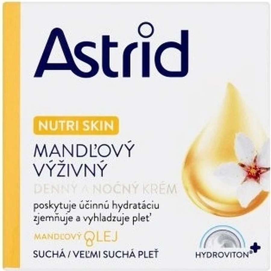 ASTRID ALMOND cremă hrănitoare de zi și de noapte pentru piele uscată și foarte uscată 50 ml 1×50 ml, cremă de mâini