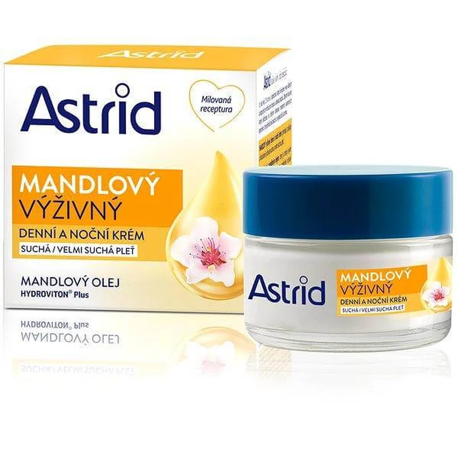 ASTRID ALMOND cremă hrănitoare de zi și de noapte pentru piele uscată și foarte uscată 50 ml 1×50 ml, cremă de mâini
