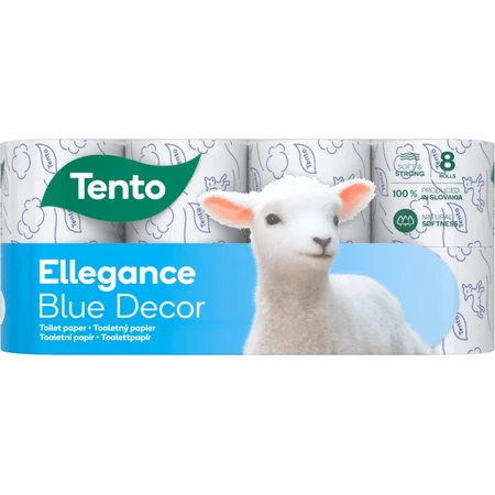 Este papel higiénico Decor azul 3vr 1×8 unidades 3 capas de papel higiénico