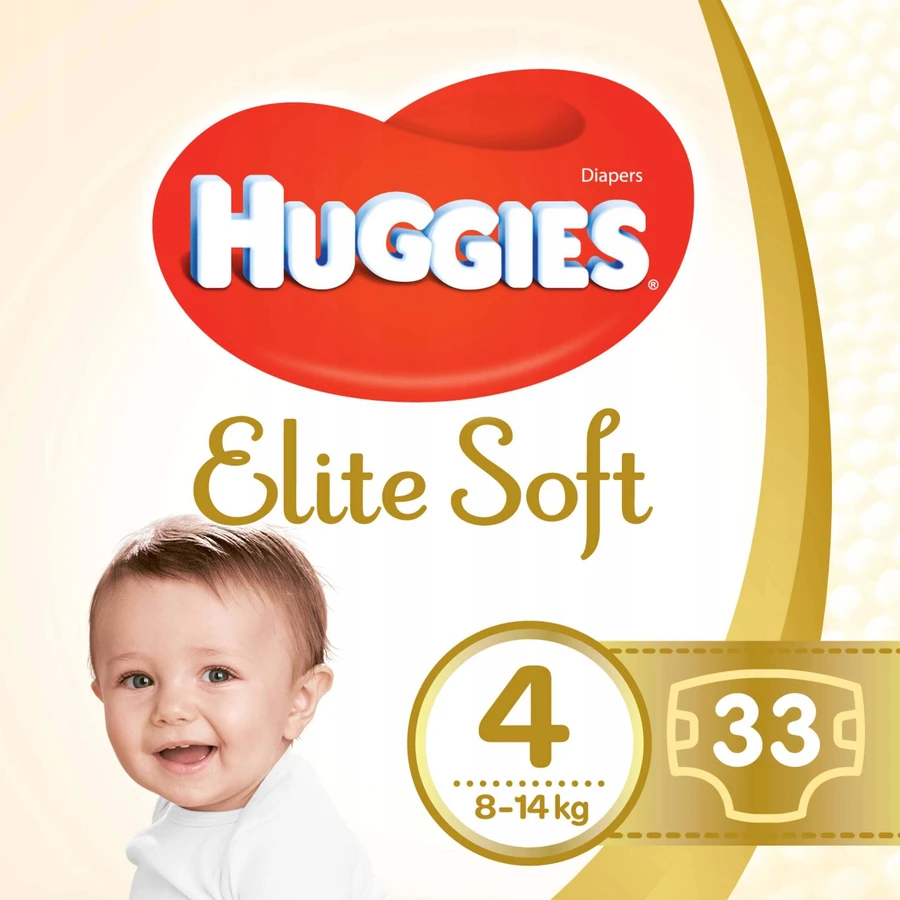 HUGGIES Elite Soft 4 Pieluszki 33 sztuki 1×1 sztuka: ceny i cechy