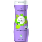 ATTITUDE Baby-Körperseife und Shampoo (2 in 1) Babyblätter mit Birnensaftgeschmack 1×473 ml, Baby-Körperlotion