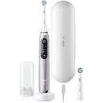 Oral B EK iO Series 9 Rose Quartz + Zahnbürstenhalter + Reiseetui 1×1 Set, elektronische Zahnbürste