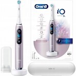 Oral B EK iO Series 9 Rose Quartz + Zahnbürstenhalter + Reiseetui 1×1 Set, elektronische Zahnbürste