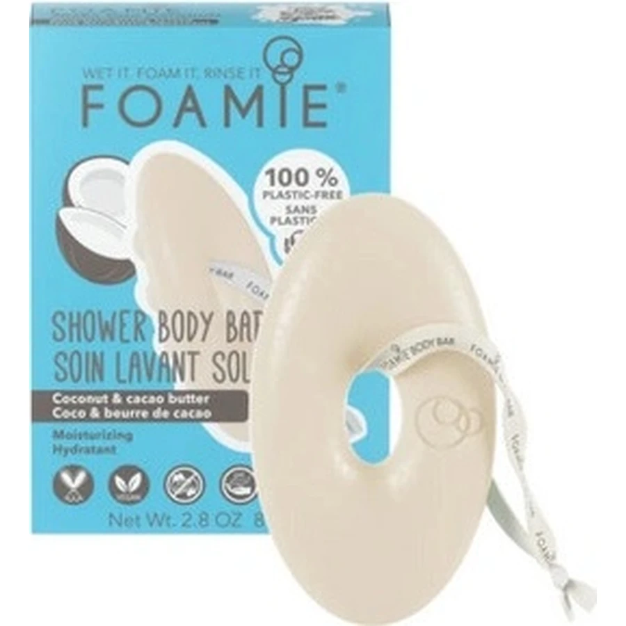 Gel de duș solid Foamie Shake Your Coconuts 1×1 buc, gel de duș solid