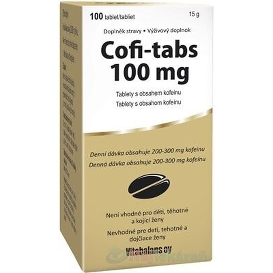 Vitabalans Cofi-tabs 1×100 tbl, comprimate cu cofeină