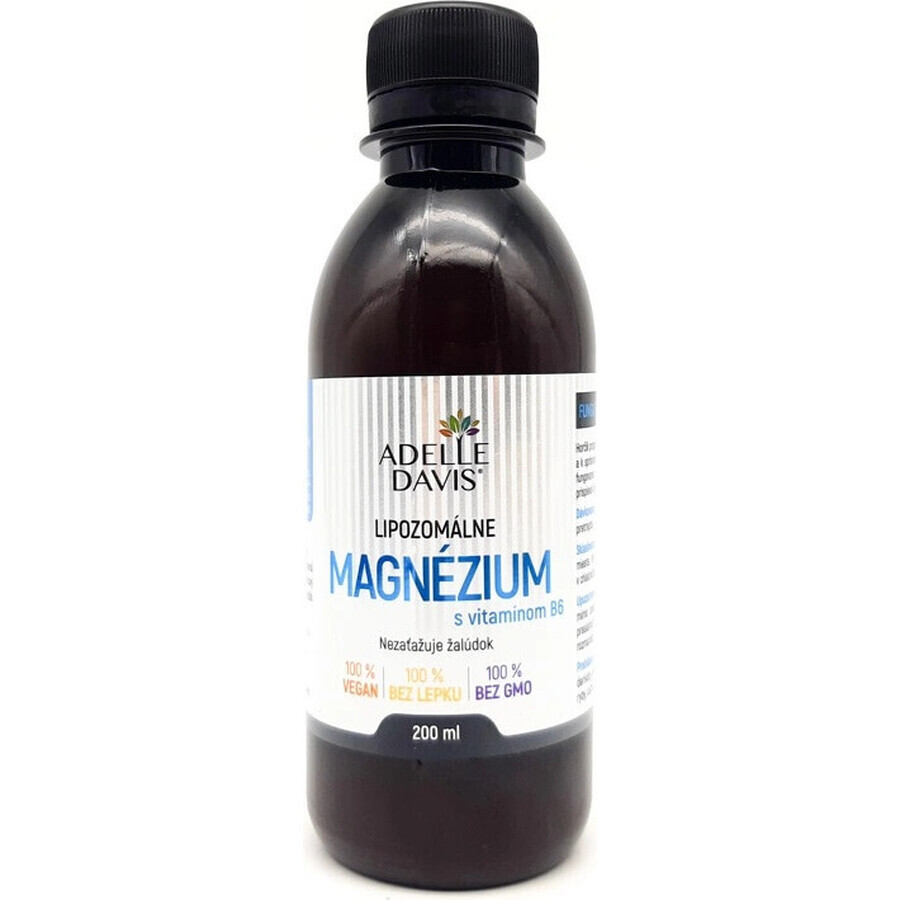 Adelle Davis magnésium liposomal avec vitamine B6 1×200 ml, magnésium