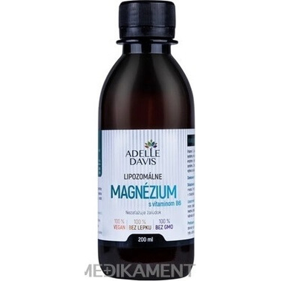 Adelle Davis magnésium liposomal avec vitamine B6 1×200 ml, magnésium