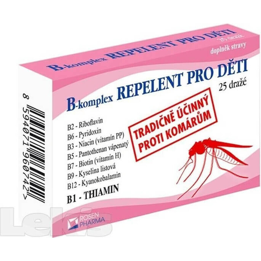 ROSEN PHARMA B-KOMPLEX B-KOMPLEX REPELLENT 1×25 tbl, répulsif en comprimés