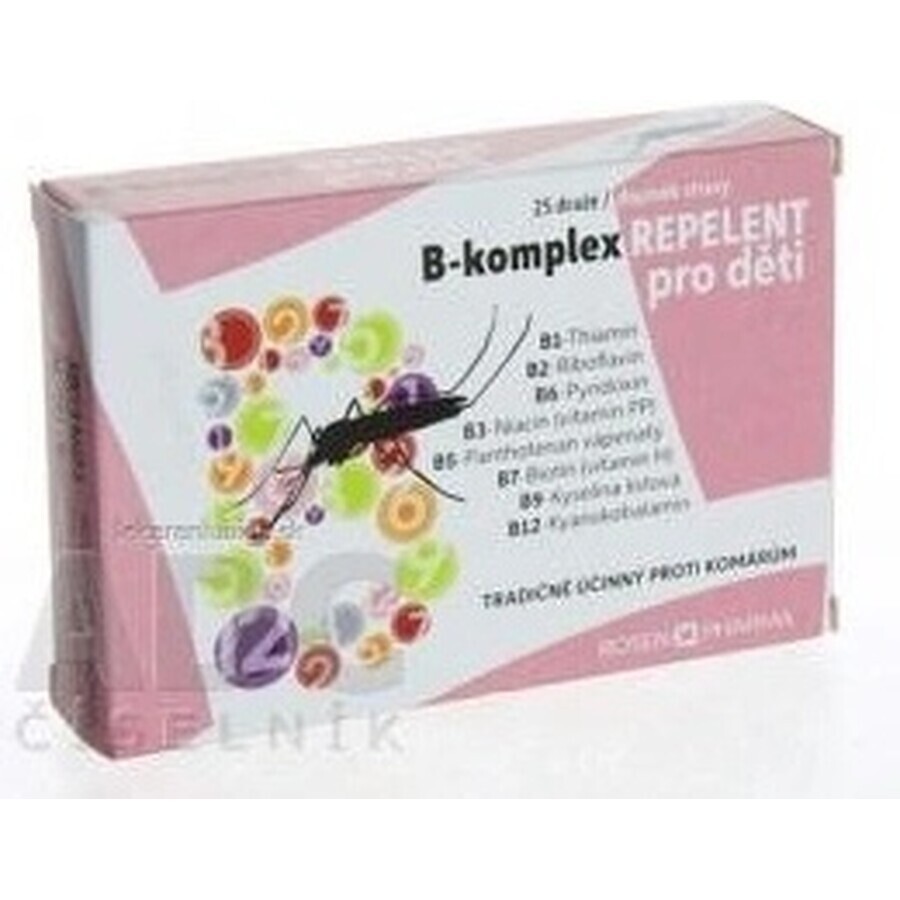 ROSEN PHARMA B-KOMPLEX B-KOMPLEX REPELLENT 1×25 tbl, répulsif en comprimés