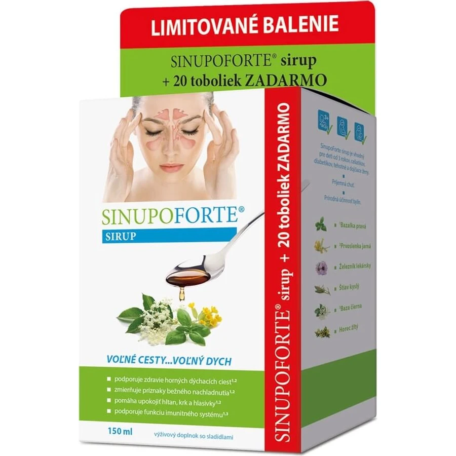 SINUPO FORTE Limitierte Packung 1×1 Set, Sirup und Kapseln