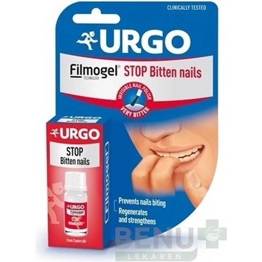 URGO FILMOGEL STOP NAIL BITING 1×9 ml, smalto amaro contro il morso delle unghie