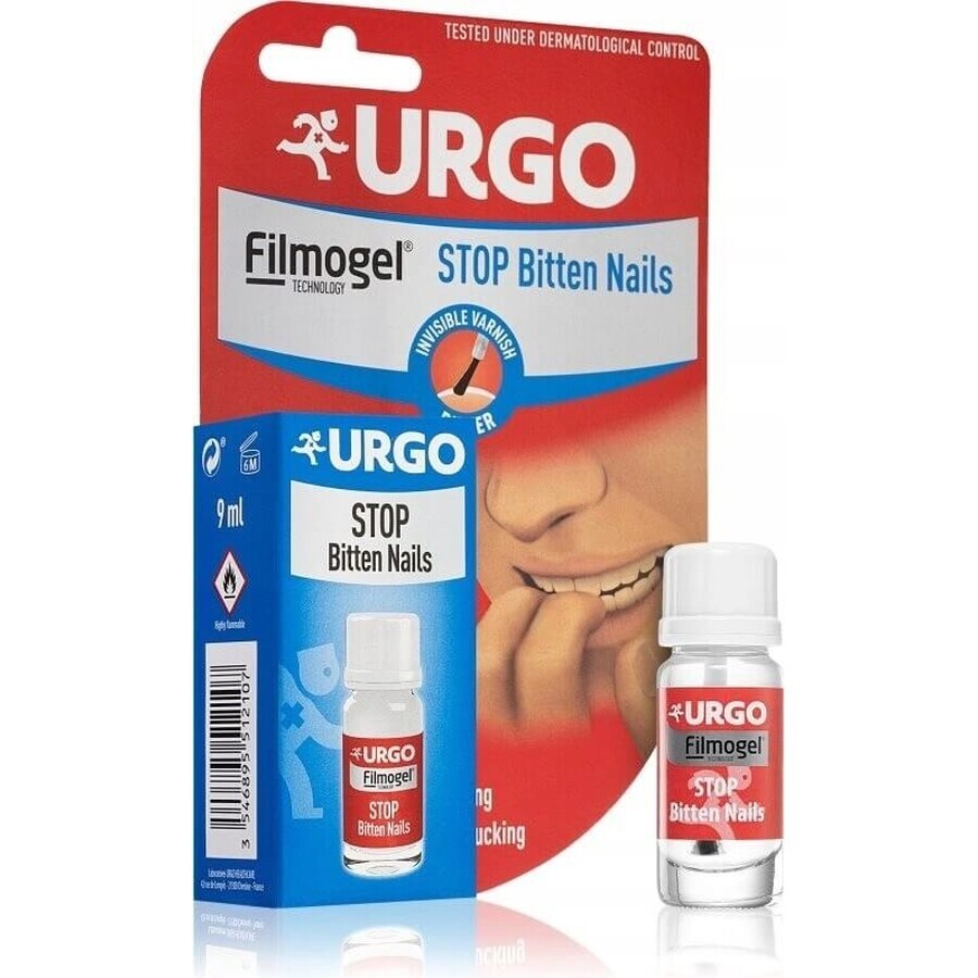 URGO FILMOGEL STOP NAIL BITING 1×9 ml, smalto amaro contro il morso delle unghie