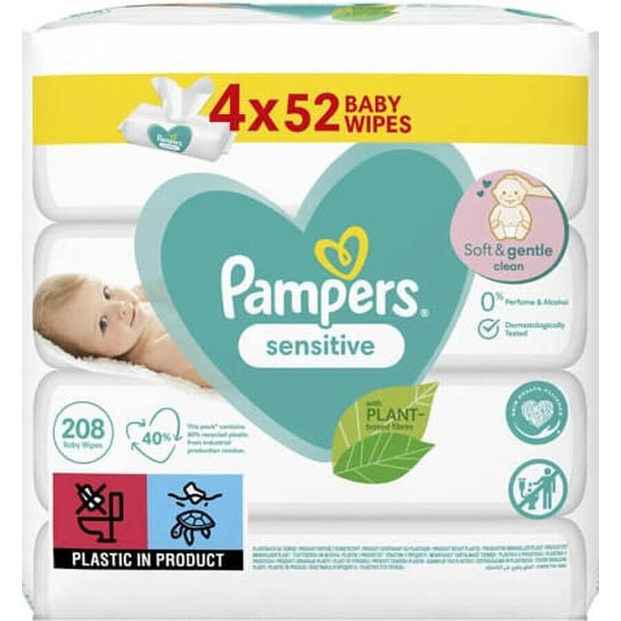 PAMPERS HARMONIE PROTECT&CARE WIPES 396KS 396KS 1×396 stuks, vochtige doekjes