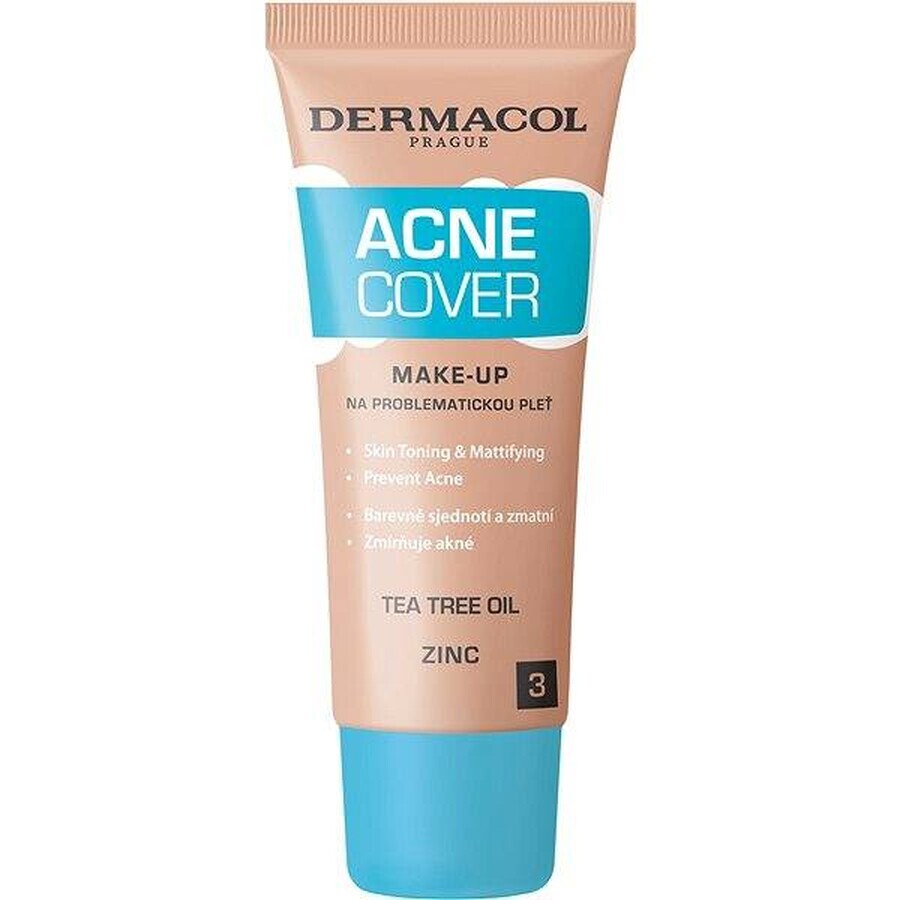 Dermacol Acnecover make-up No.3 1×30 ml, make-up for problem skin