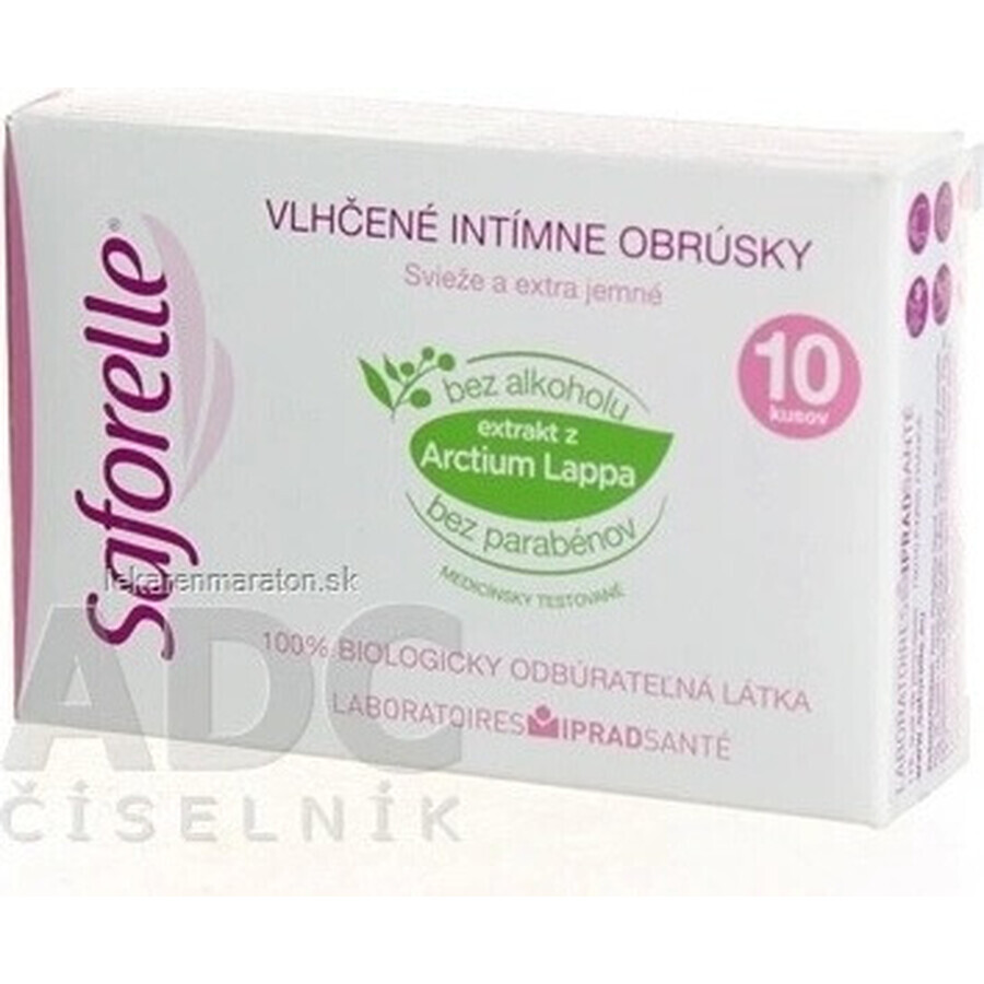 SAFORELLE INTIMA Salviette 1×10 pz, salviette umidificate