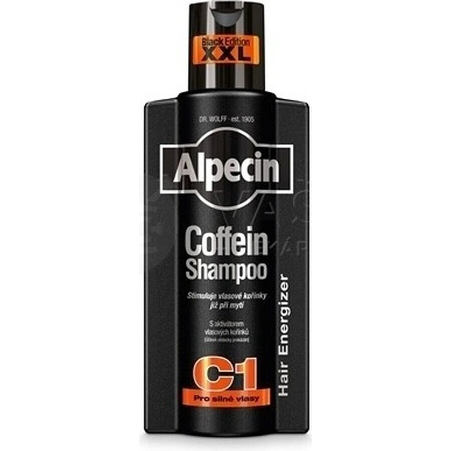 ALPECIN Energising Energiser Coffein Shampoo C1 Black Edition 1×375 ml, Shampoo