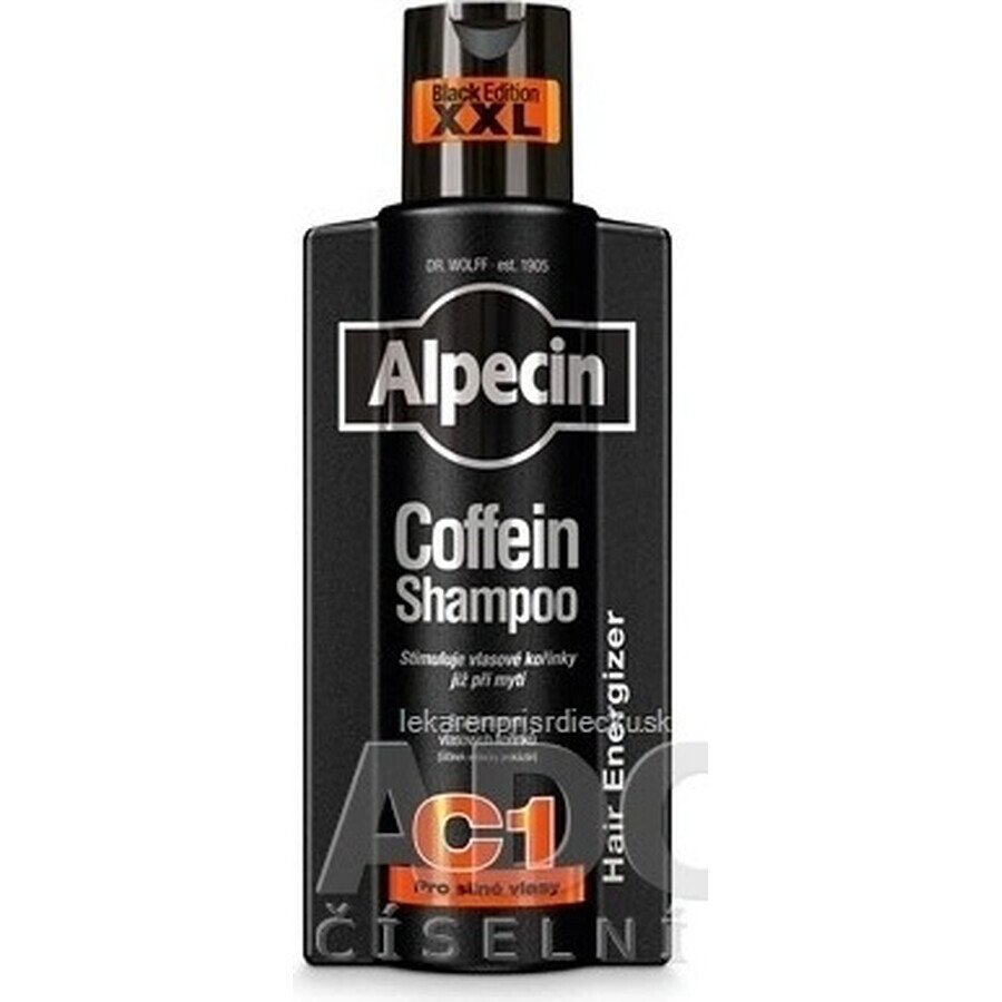 ALPECIN Energising Energiser Coffein Shampoo C1 Black Edition 1×375 ml, Shampoo