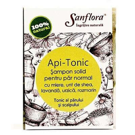 Șampon solid pentru par normal, 100 g, Sanflora