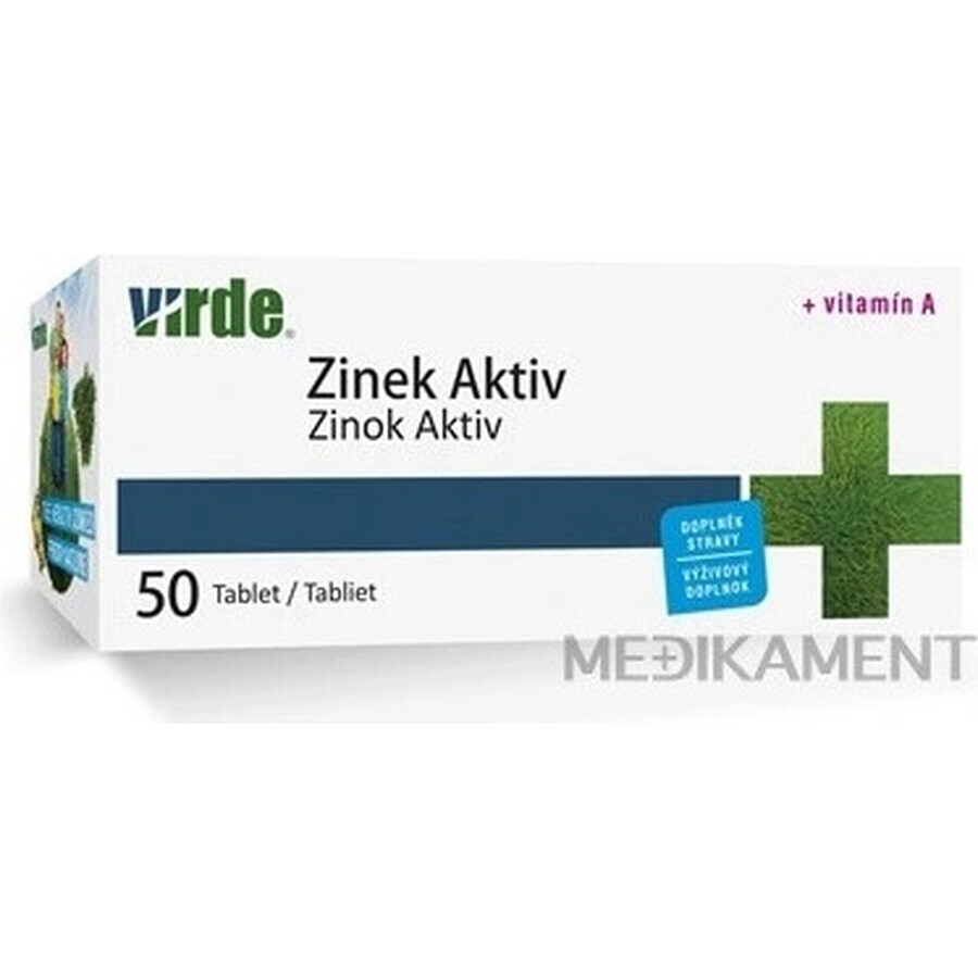 VIRDE ZINOK ACTIV + VITAMINA A 1×50 tbl, integratore alimentare