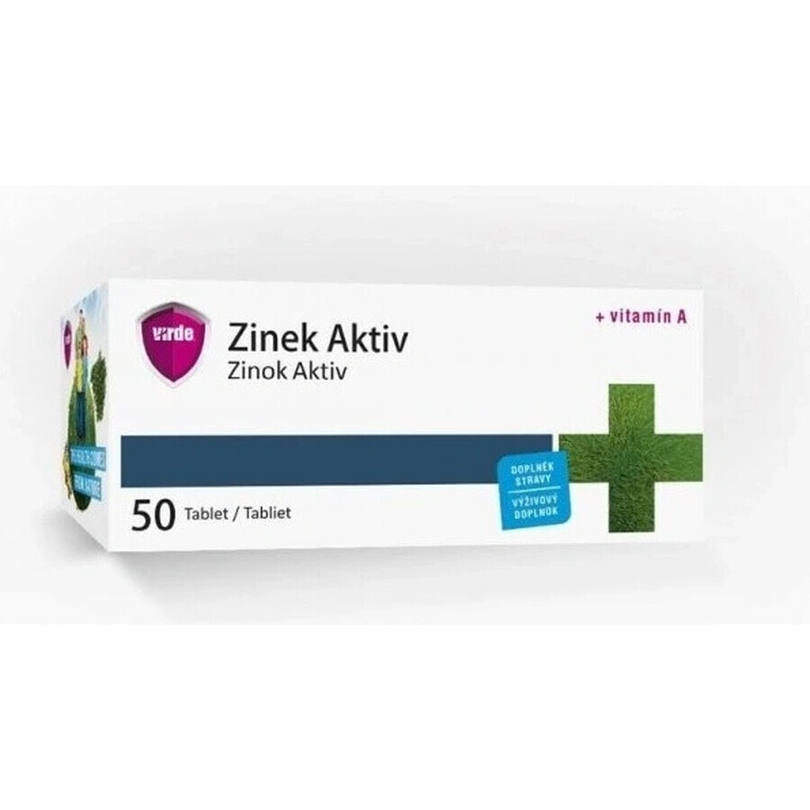 VIRDE ZINOK ACTIV + VITAMINA A 1×50 tbl, integratore alimentare