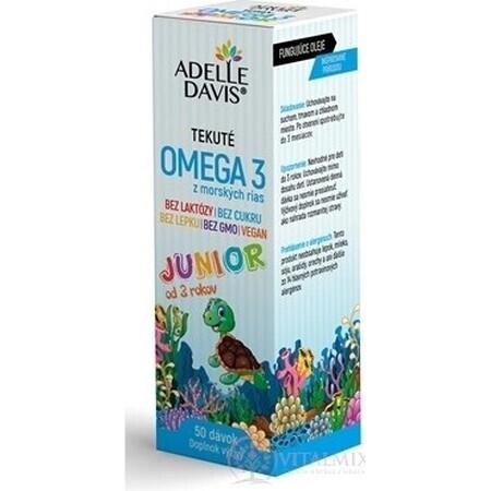 Adelle Davis OMEGA 3 din alge marine junior 50 ml 1×50 ml, supliment alimentar