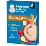 Gerber Natural Milk Porridge Wheat-Oat 1×220 g, framboise et banane (à partir de 6 mois)