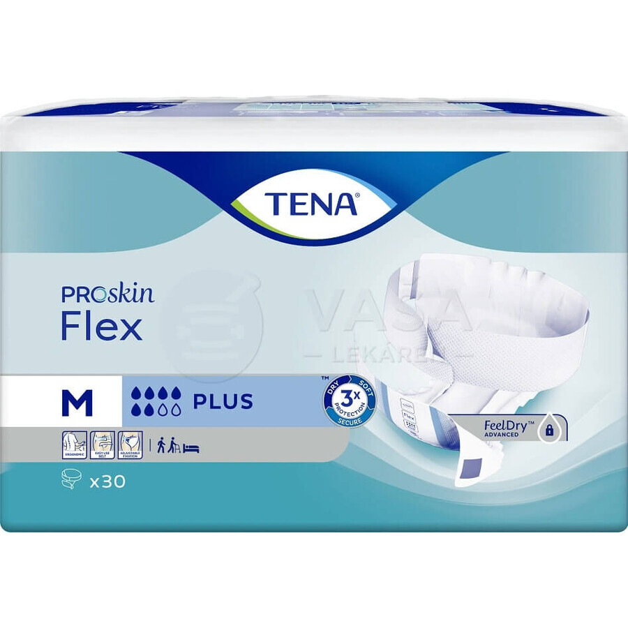 TENA Flex Plus M 1×30 buc, chiloți pentru incontinență cu talie cu eliberare rapidă