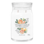 Vela perfumada Yankee Candle Signature Large White Spruce & Grapefruit 1×567 g, vela perfumada