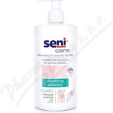 Seni Care Emulsión corporal hidratante para pieles secas, 4% urea, 1x500 ml