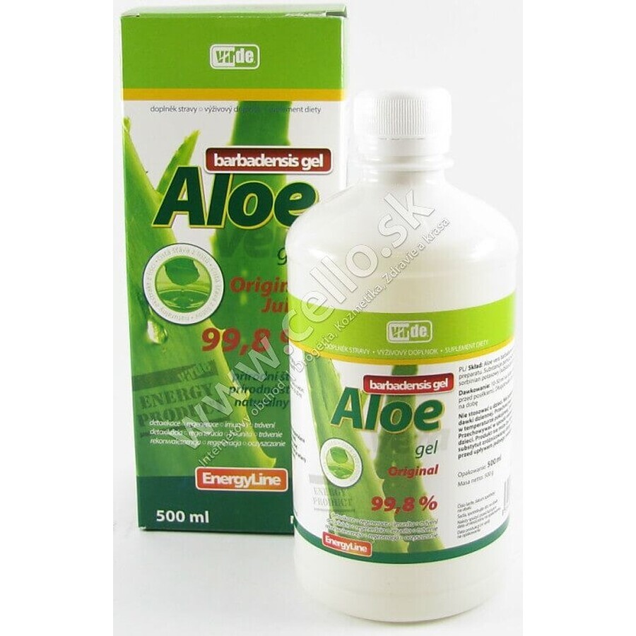 VIRDE ALOE VERA ALOE VERA barbadensis Gel 1×500 ml, Originalsaft