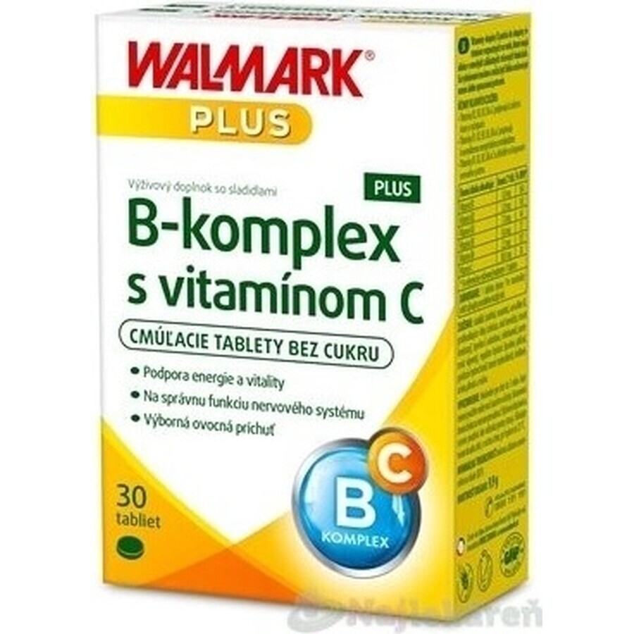 WALMARK B-complex PLUS met vitamine C tbl (innovatieve verpakking 2018) 1x30 st