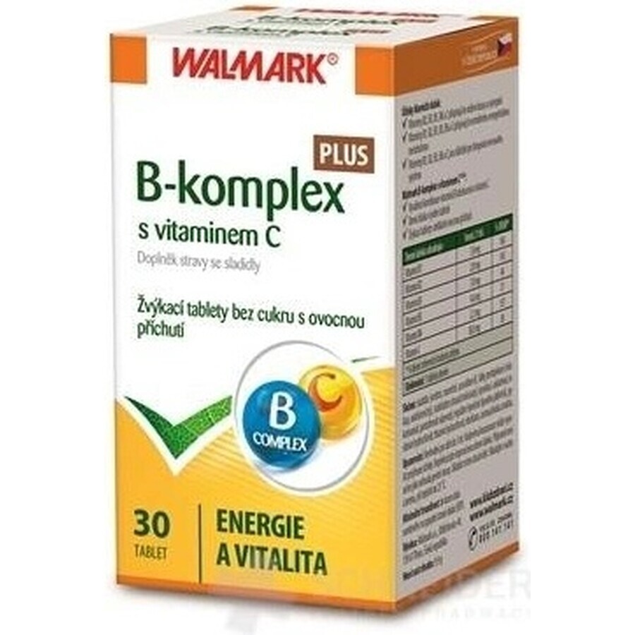 WALMARK B-complex PLUS met vitamine C tbl (innovatieve verpakking 2018) 1x30 st