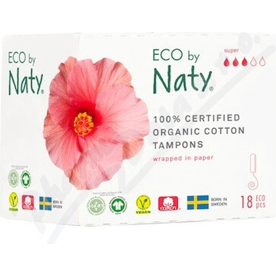 ECO BY NATY Tampons für Frauen (18 Stück) - super 1×18 Stück