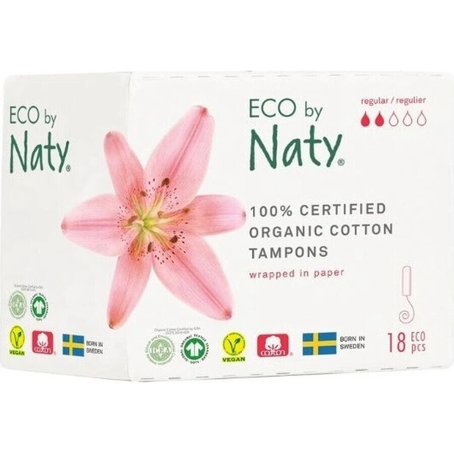 ECO BY NATY Tampons für Frauen (18 Stück) - super 1×18 Stück