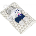 BABYMATEX Coperta per neonati con giocattolo Lion Blue 75 x 100 cm 1×1 pz.