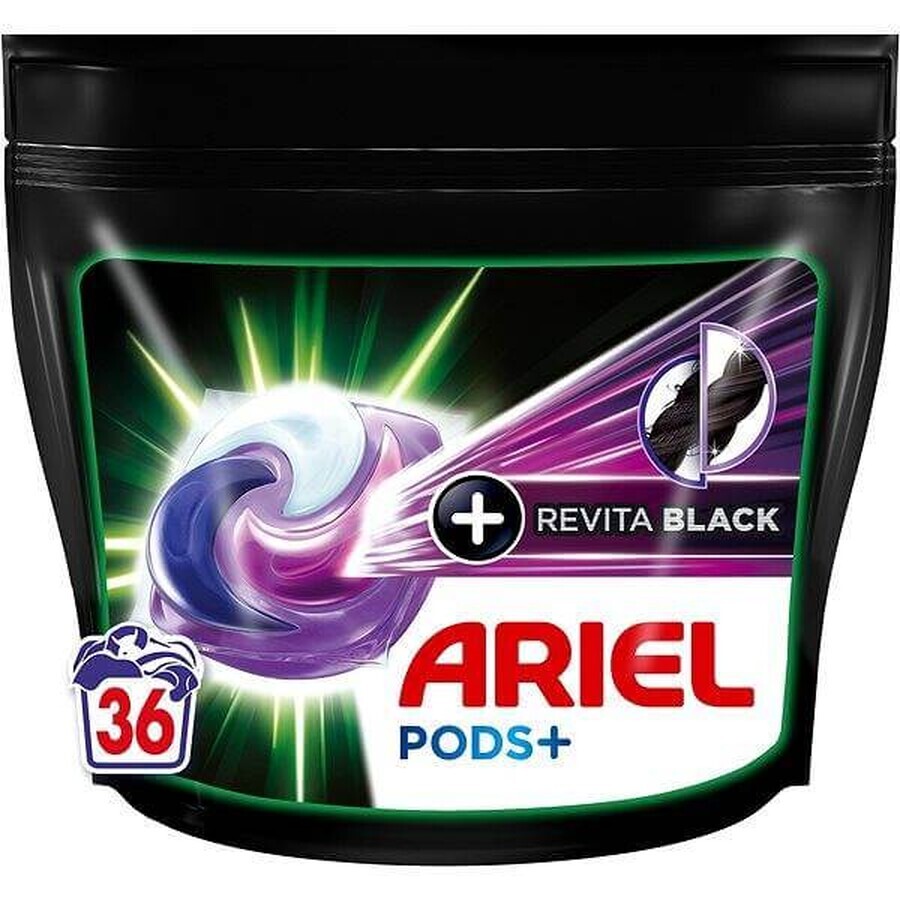 Ariel All-in-1 PODS Revita Revita All-in-1 PODS Revita Noir, Capsules de gel de lavage, 36 lavages 1×36pcs, Capsules de gel de lavage