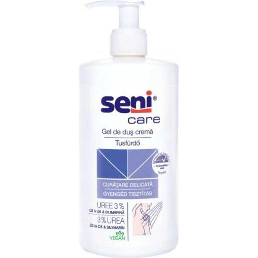 Seni Care Crèmige douchegel 3% ureum, omega 3,6, silymarine, 1x500 ml