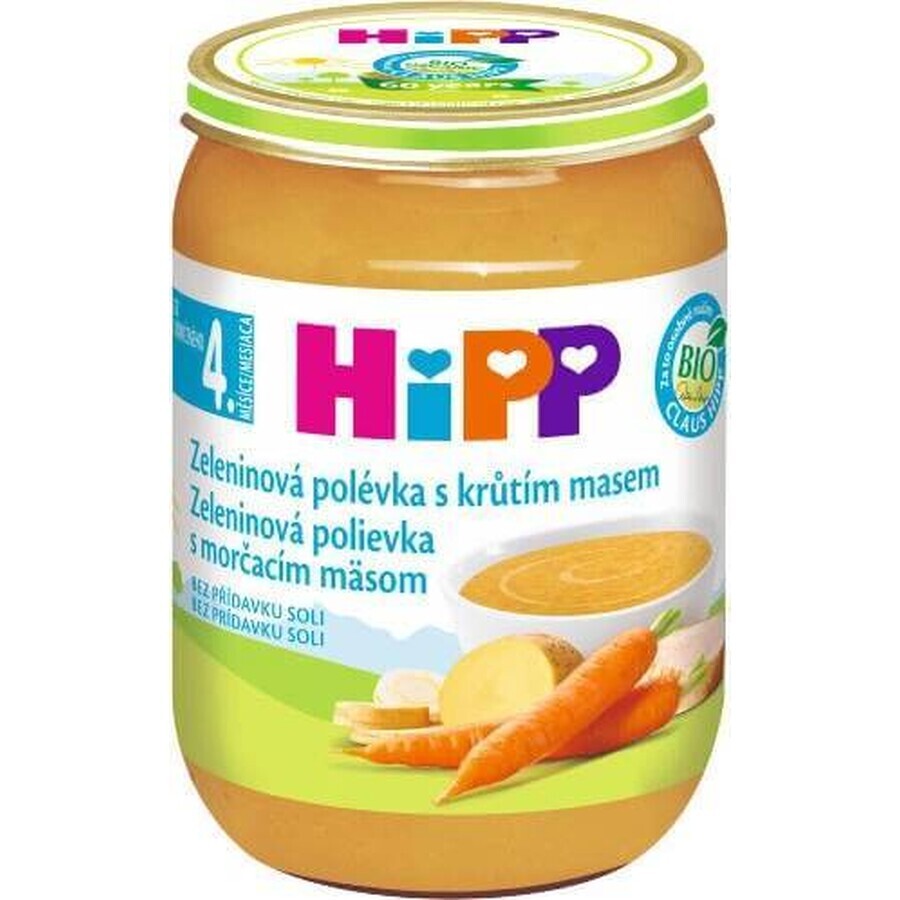 ZUPPA DI VERDURE BIOLOGICHE Con carne di tacchino 1×190g, guarnizione, zuppa di verdure