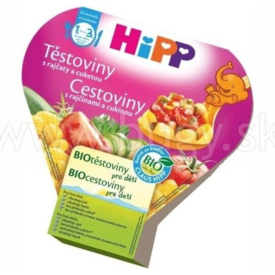 HIPP BIO Pasta con pomodori e zucchine 1×250 g, alimenti per l'infanzia