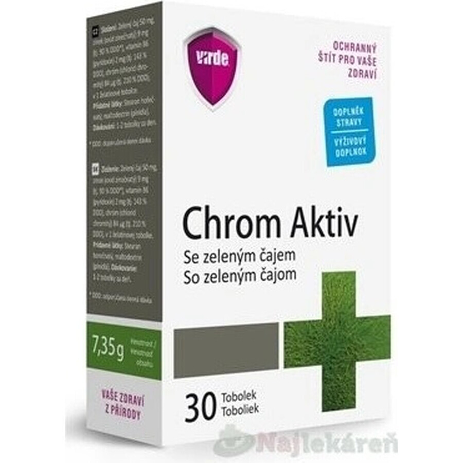 VIRDE CHROME ACTIVE con té verde 1×30 cps, complemento alimenticio