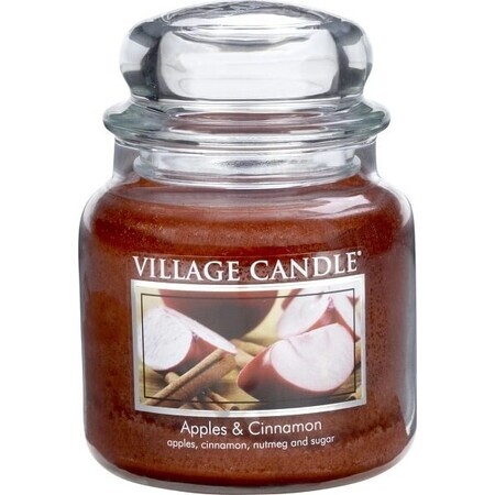 Village Candle Scented Candle in glass - Apple and cinnamon, medium 1×1 pc