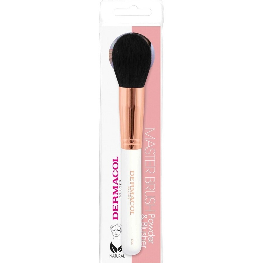 Dermacol Cosmetic brush RG D56 powder and blush with box 1×1 pc, cosmetic brush