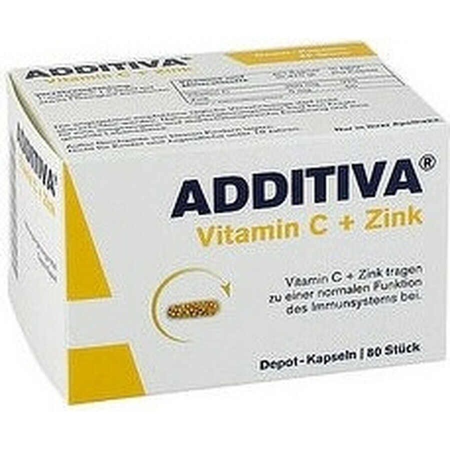 ADDITIVA VITAMIN C+ ZINOC 80TBL 1×80 tbl, supliment alimentar