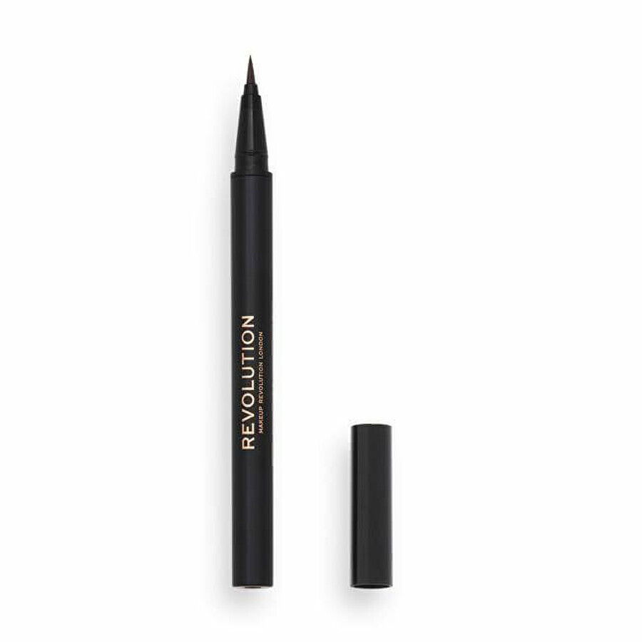 Revolution Hair Stroke Brow Pen Medium Brown 1×0.50 ml, wenkbrauwpotlood