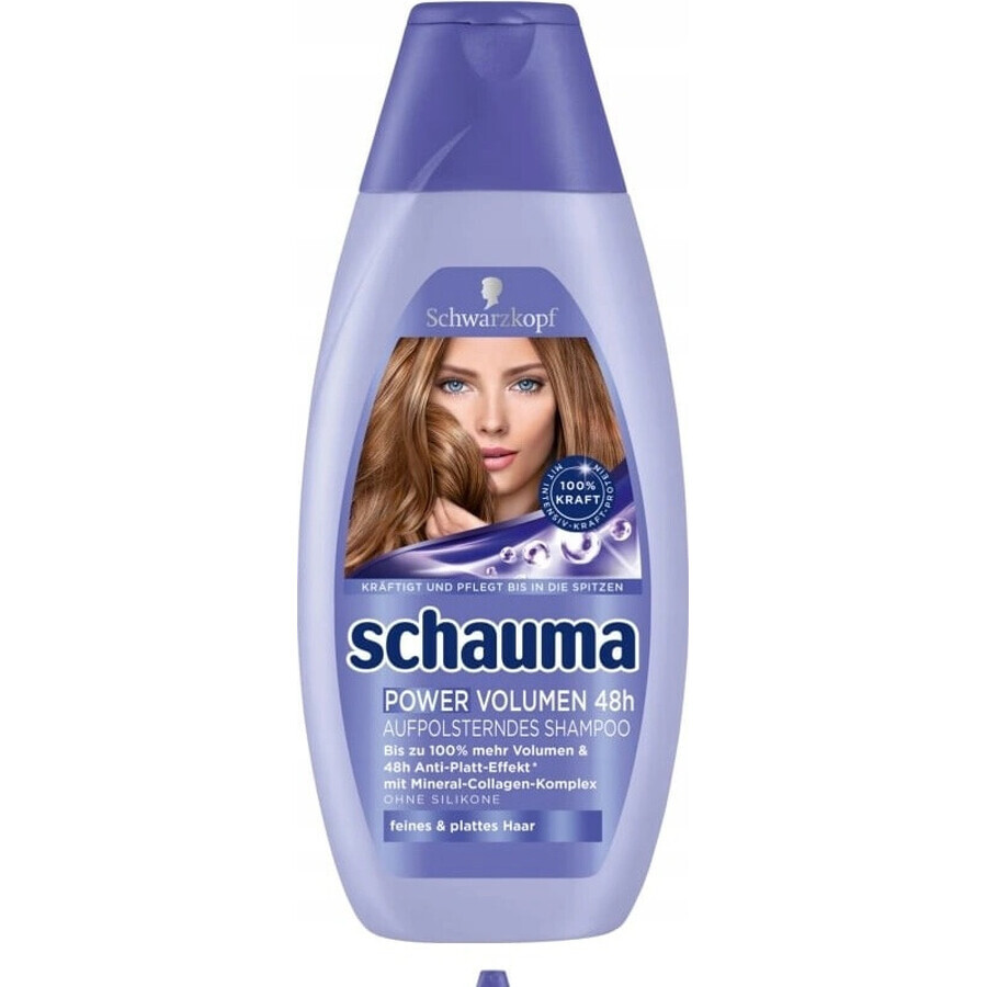 Schauma Șampon Power Volume 48H 1×400 ml, șampon