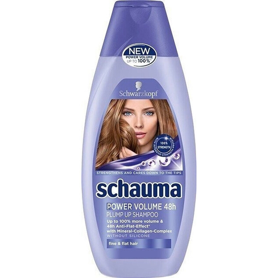 Schauma Șampon Power Volume 48H 1×400 ml, șampon