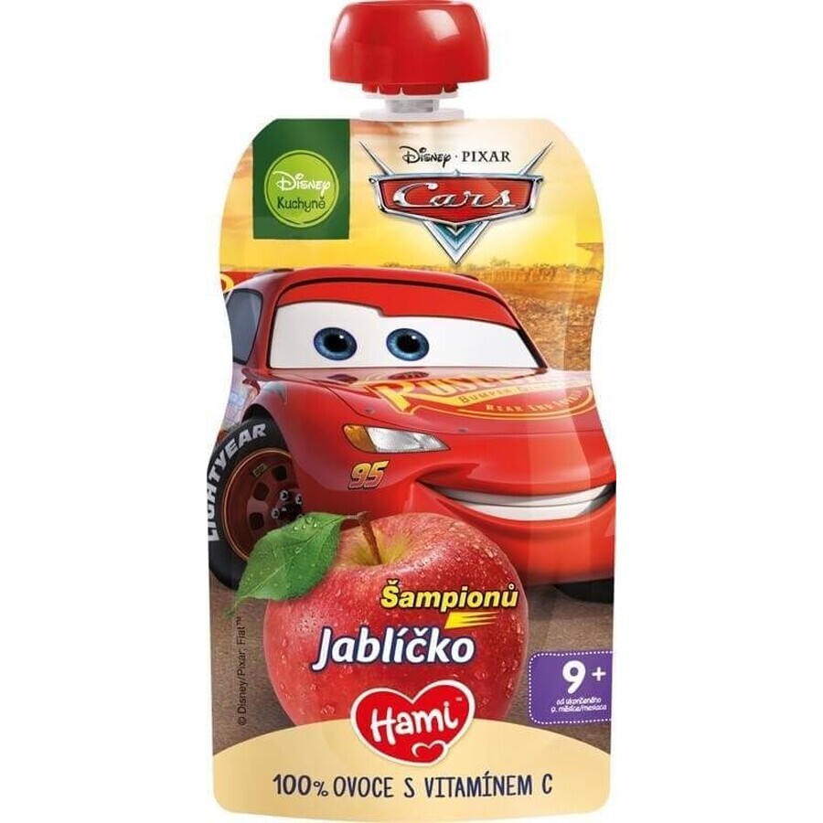 HAMI Disney Disney Cars Cápsula de manzana 1×110 g, cápsula de fruta