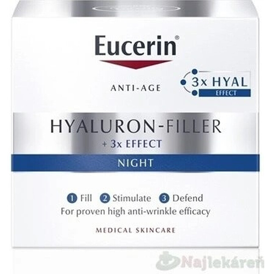 Eucerin HYALURON-FILLER+3xEFFECT Crème de Nuit REFILL 1×50 ml