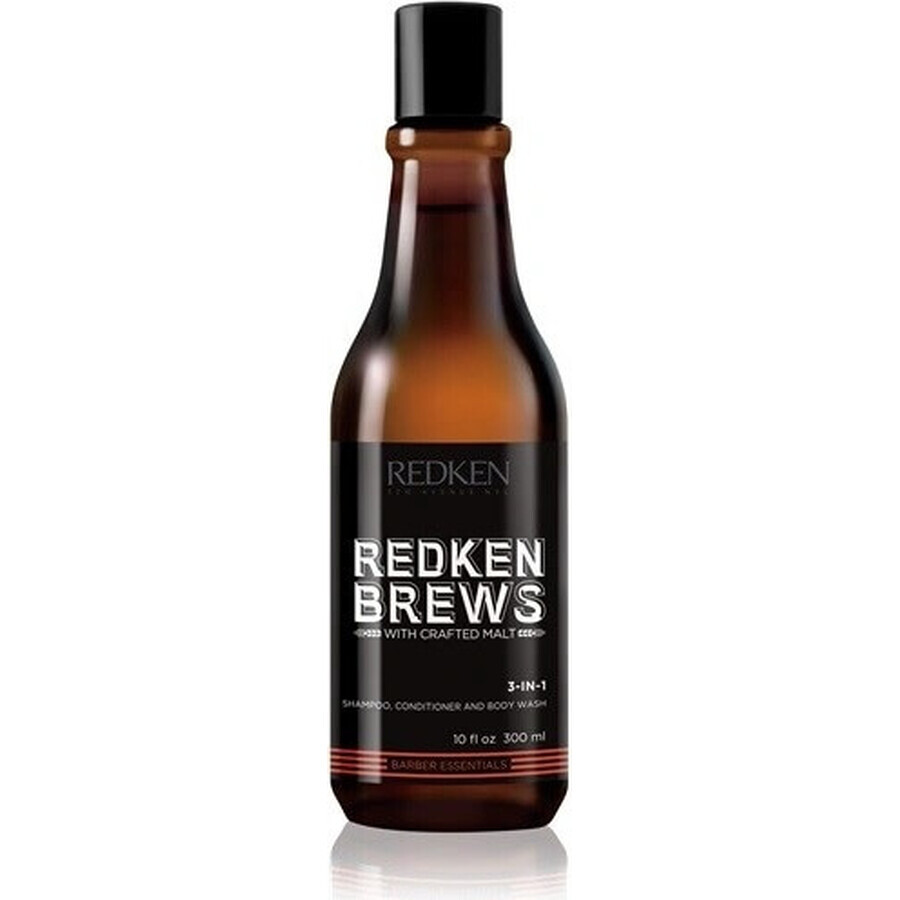 Redken Brews Champú 3 en 1 Brews 1×300 ml, champú