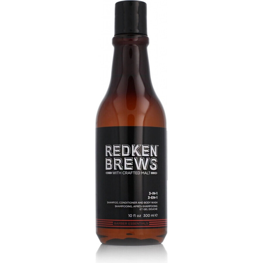 Redken Brews Champú 3 en 1 Brews 1×300 ml, champú